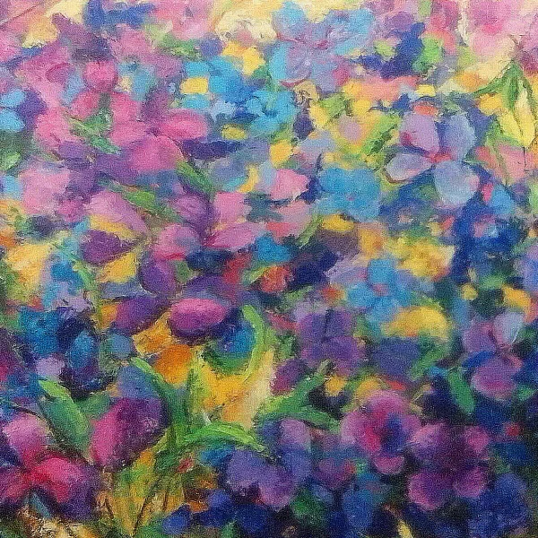 Cuadro pintado por Ana Ortín. Título: Lléname de flores silvestres, por favor