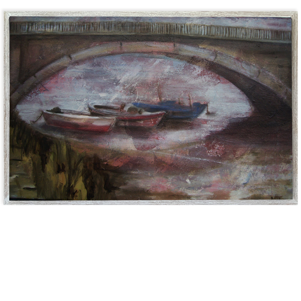 Cuadro pintado por Ana Ortín. Título: Puente de Betanzos